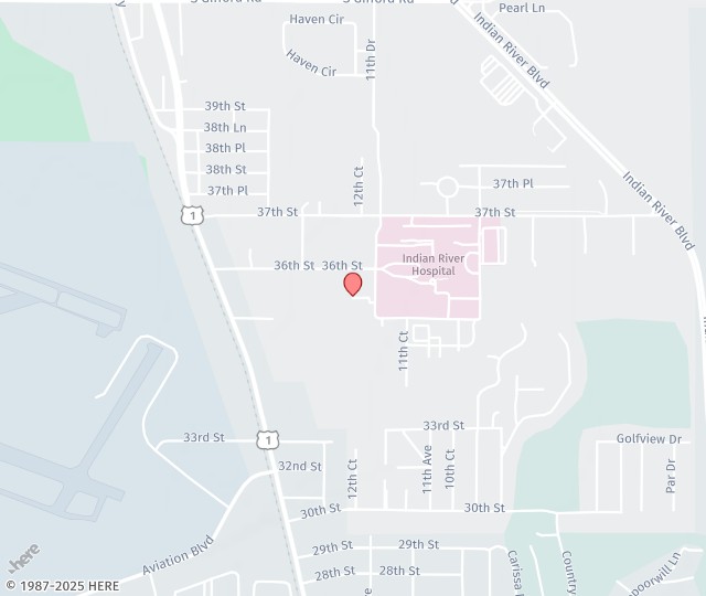 Location Map: 1345 36th St Vero Beach, FL 32960